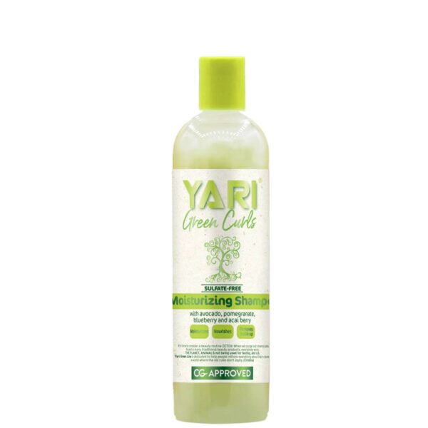 Stipriai drėkinantis švelnus kasdienis plaukų šampūnas Yari Green Curls