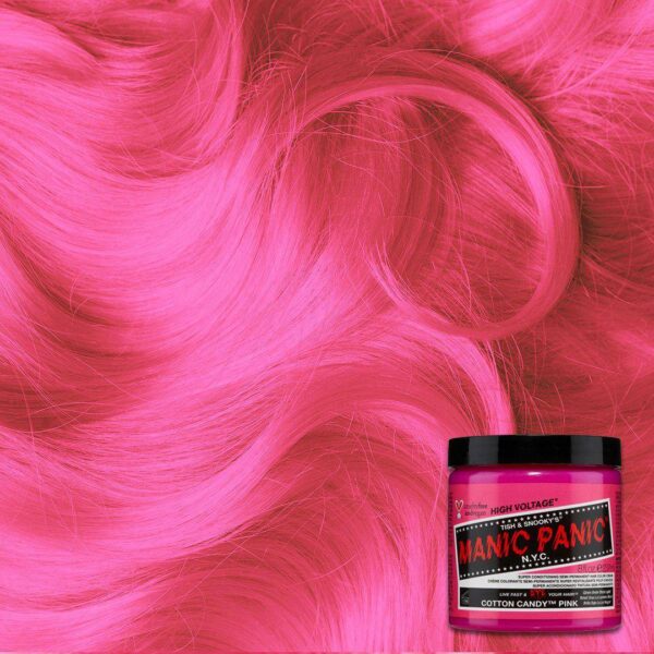 Manic Panic High Voltage Cotton Candy Pink kreminiai nuplaunami trumpalaikiai plaukų dažai